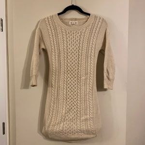 🌼 NWOT Cream Knit Sweater Dress Size M